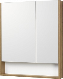 Акватон Зеркальный шкаф Сканди 70 дуб рустикальный, белый – фотография-1